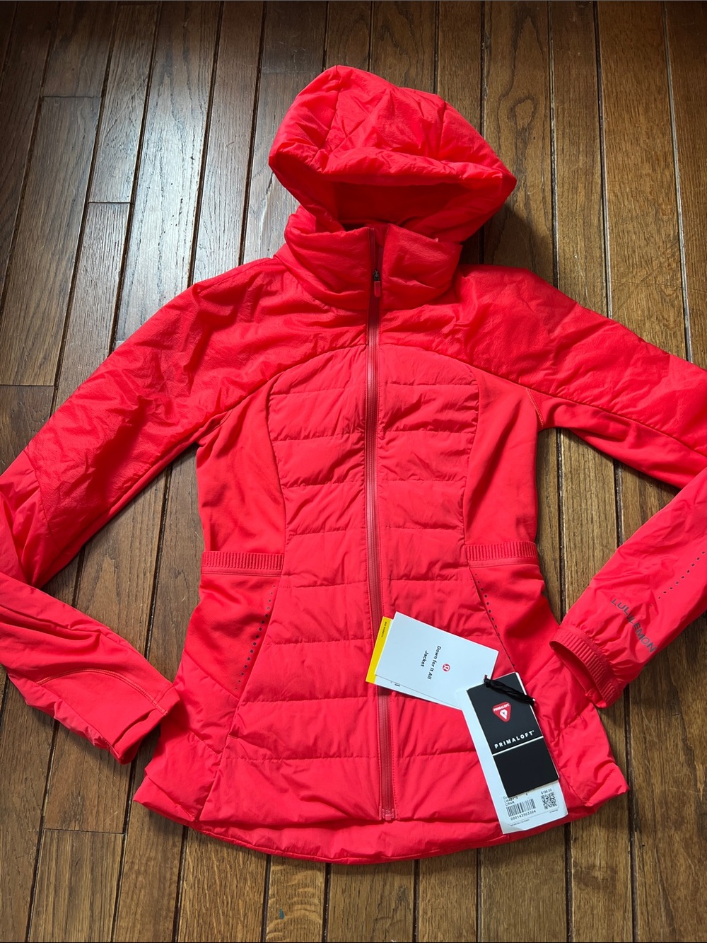 Lululemon Carnation Red Down For It All Jacket Size 4 New With Tags NWT